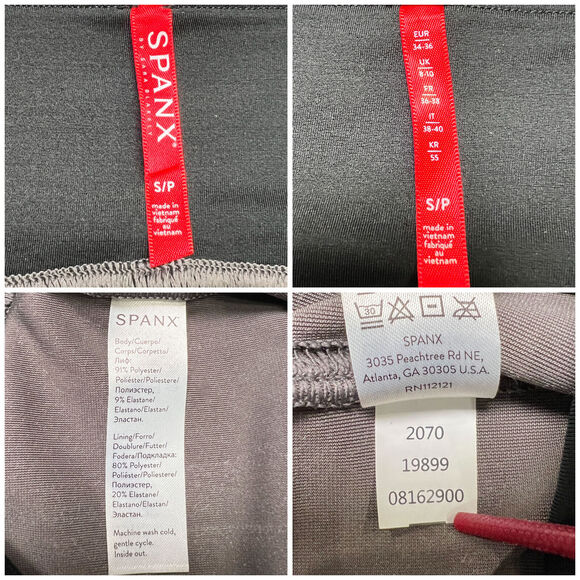 Spanx High Waisted Slimming Velvet Velour Leggings Metallic Shine Gray Size S - Picture 3 of 12